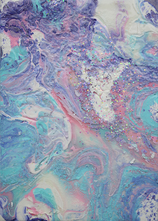 Unicorn Poop Purple, Pink, and Blue Pastel Fluid Acrylic Abstract Painting