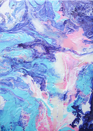Unicorn Poop Purple, Pink, and Blue Pastel Fluid Acrylic Abstract Painting