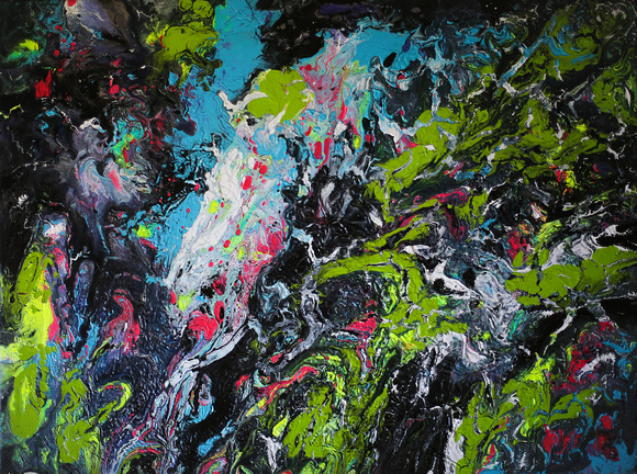 Colorful Abstract Fluid Acrylic Painting